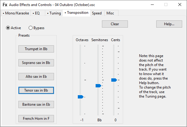 Fx Transposition screenshot